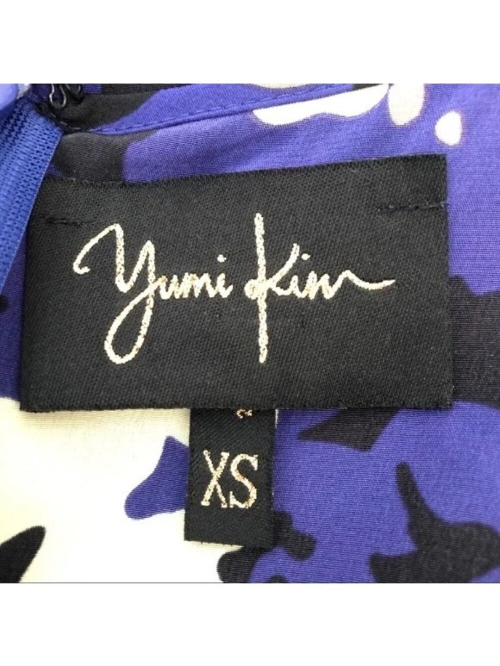 Yumi Kim Silk Slip Mini Dress floral black purple size XS - Picture 7 of 9